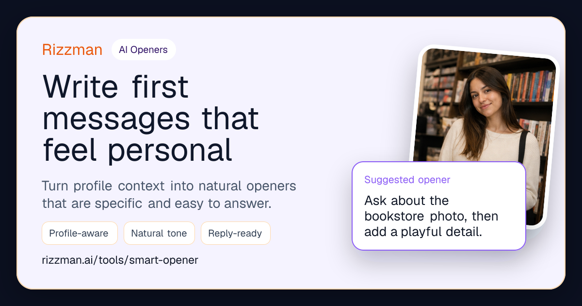AI Tinder & Hinge Opener Generator | Rizzman